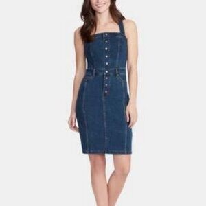 William Rast Juniors Women's Blue Serena Denim Jean Dress, Size Medium